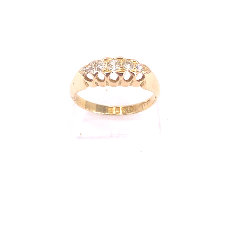 Women’s 18ct Yellow Gold Antique Diamond Ring - Hyman’s Jewellers