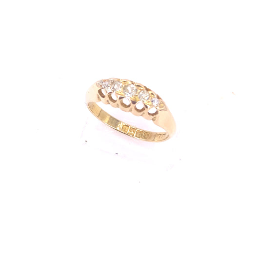 Women’s 18ct Yellow Gold Antique Diamond Ring - Hyman’s Jewellers