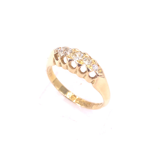 Women’s 18ct Yellow Gold Antique Diamond Ring - Hyman’s Jewellers