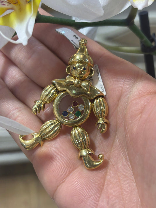 Women’s 18ct Yellow Gold Diamond Chopard Clown Pendant - Hyman’s Jewellers