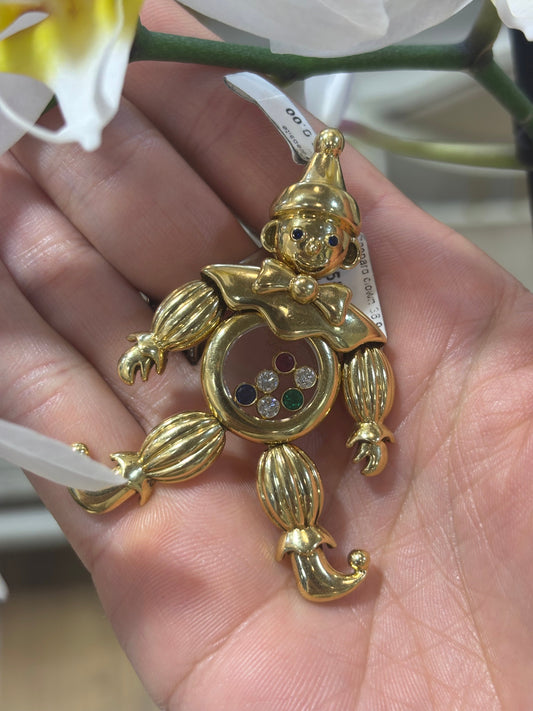 Women’s 18ct Yellow Gold Diamond Chopard Clown Pendant - Hyman’s Jewellers