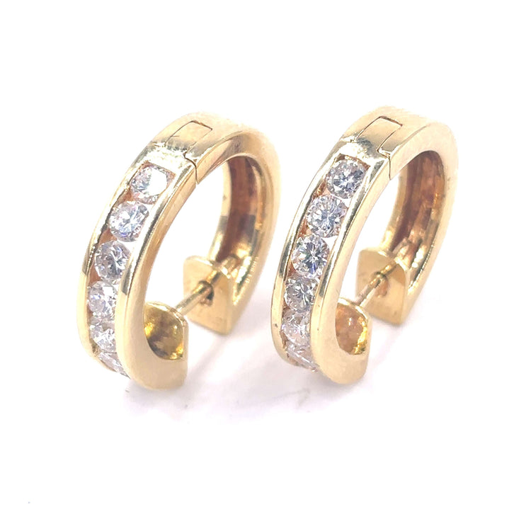 Women’s 18ct Yellow Gold Diamond Cuff Hoops - 0.80ct - Hyman’s Jewellers