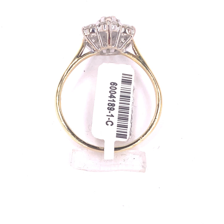 Women’s 18ct Yellow Gold Diamond Flower Cluster Ring - 1.5ct 4.3G - Hyman’s Jewellers