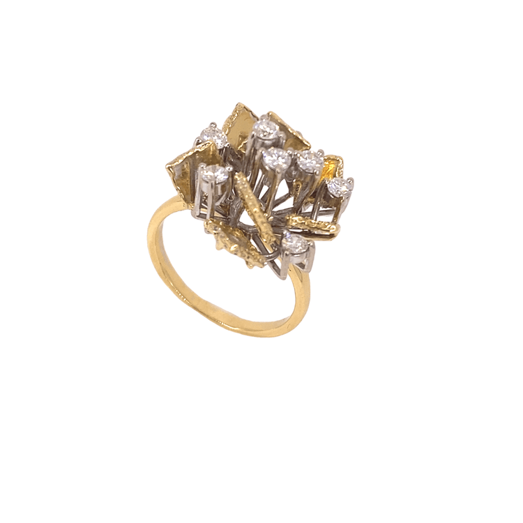 Women’s 18ct Yellow Gold Diamond Vintage Cluster Ring - 0.50ct - Hyman’s Jewellers