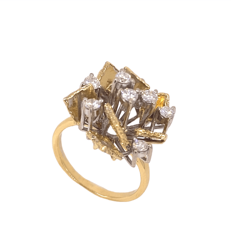 Women’s 18ct Yellow Gold Diamond Vintage Cluster Ring - 0.50ct - Hyman’s Jewellers
