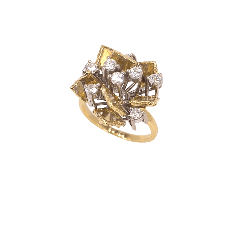 Women’s 18ct Yellow Gold Diamond Vintage Cluster Ring - 0.50ct - Hyman’s Jewellers