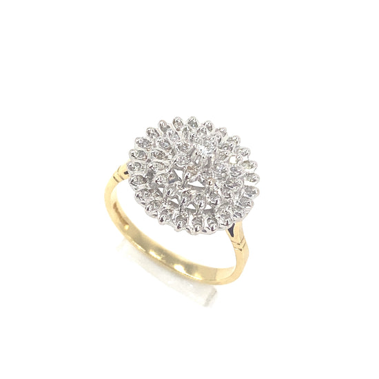Women’s 18ct Yellow Gold Flower Burst Diamond Flower Ring - 0.50ct - Hyman’s Jewellers