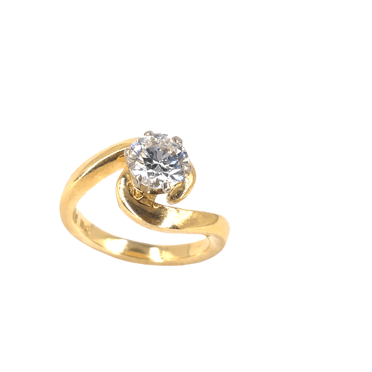 Women’s 18ct Yellow Gold Solitaire Ring with Round Cut Diamond - 1.00ct - Hyman’s Jewellers