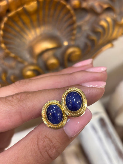 Women’s 18ct Yellow Gold Star Sapphire Set - 12.8g - Hyman’s Jewellers