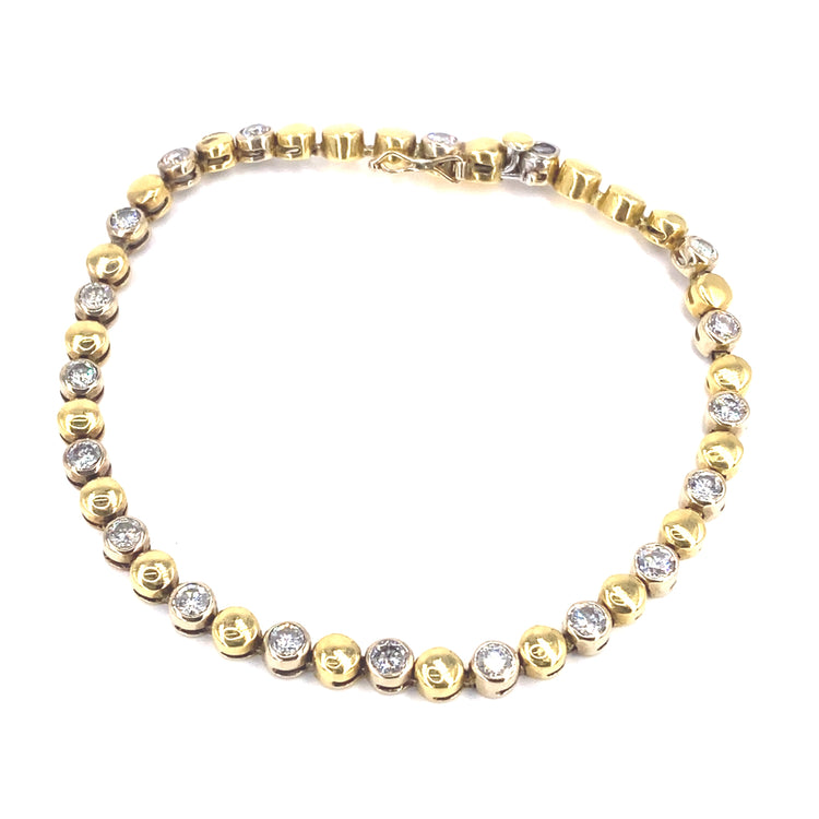 Women’s 18ct yellow Gold Tennis Bracelet - 3.5ct - Hyman’s Jewellers