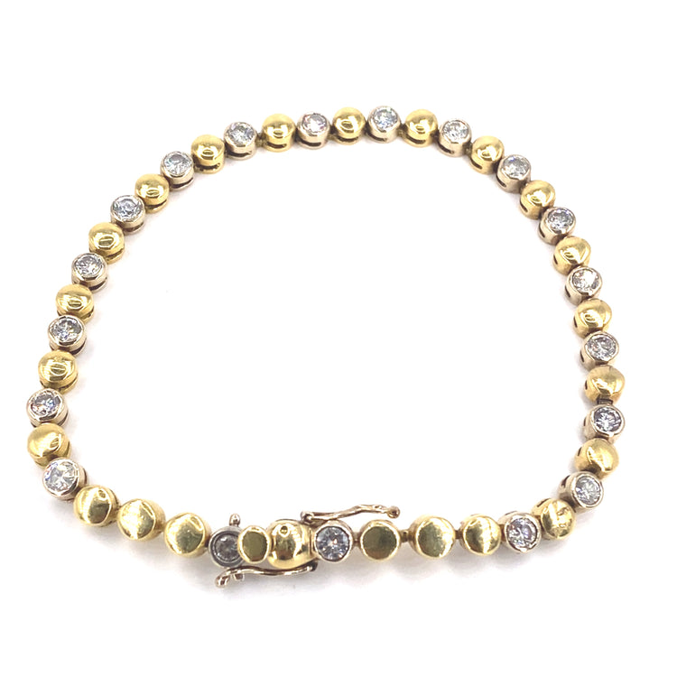 Women’s 18ct yellow Gold Tennis Bracelet - 3.5ct - Hyman’s Jewellers