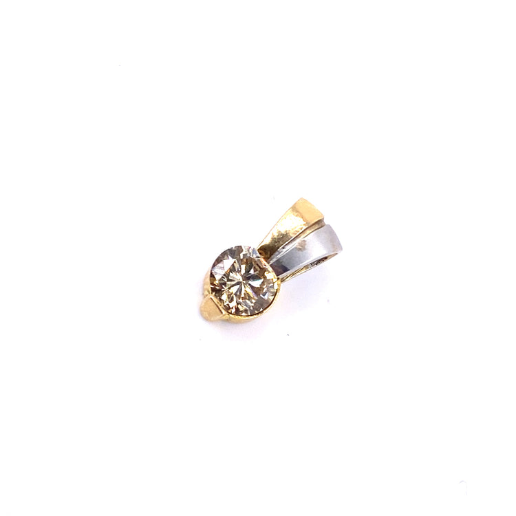 Women’s 18ct Yellow White Gold “Champagne” Diamond Pendant - 0.80ct - Hyman’s Jewellers