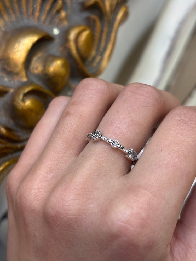 Womens 925 Silver Pandora Heart Ring - Hyman’s Jewellers