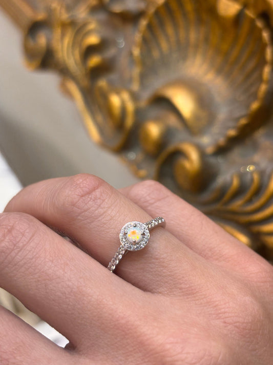 Women’s 925 Sterling Silver Lab Opal Ring - Hyman’s Jewellers