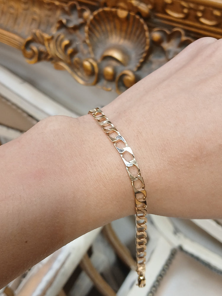 Women's 9ct Classic Yellow Gold Chain Bracelet - 8" 6.4g - Hyman’s Jewellers