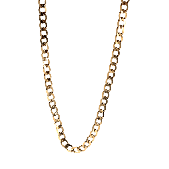Womens 9ct Classic Yellow Gold Curb Chain Necklace - Hyman’s Jewellers