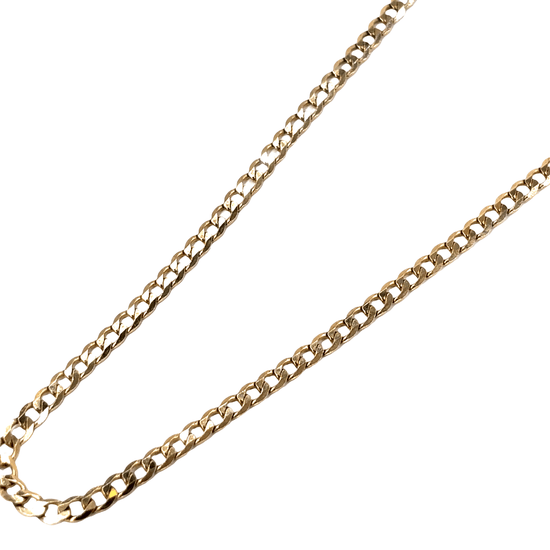 Womens 9ct Classic Yellow Gold Curb Chain Necklace - Hyman’s Jewellers