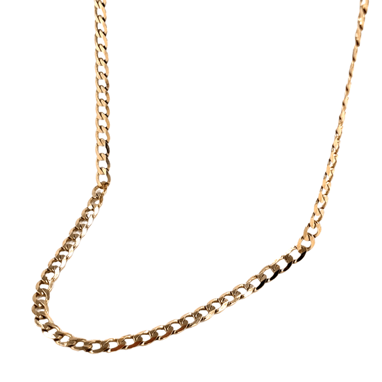 Womens 9ct Classic Yellow Gold Curb Chain Necklace - Hyman’s Jewellers