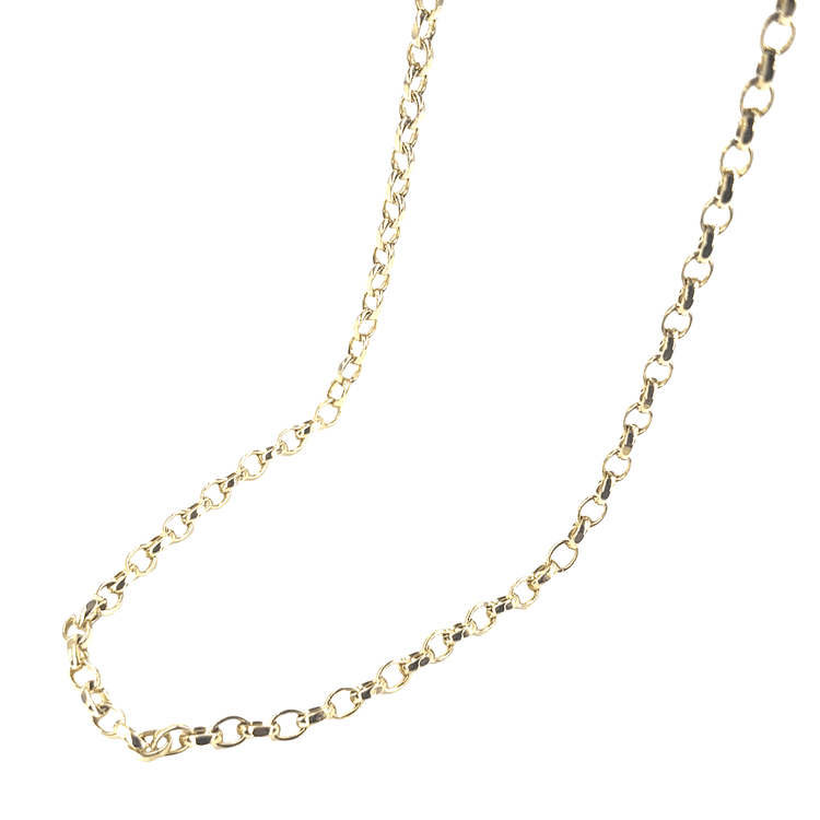 Women’s 9ct Classic Yellow Gold Diamond Cut Belcher Chain Necklace - 17g 20” - Hyman’s Jewellers