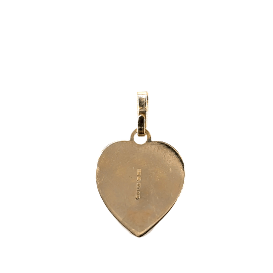 Women’s 9ct Heart St. Christopher Yellow Gold Heart Pendant - Hyman’s Jewellers