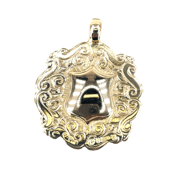 Womens 9ct Ornate Rose Gold Engraved Pendant - Hyman’s Jewellers