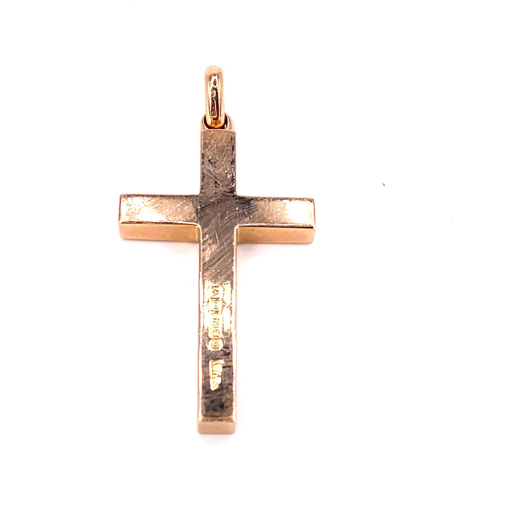 Women’s 9ct Rose Gold Solid Cross Pendant - 5.9g - Hyman’s Jewellers