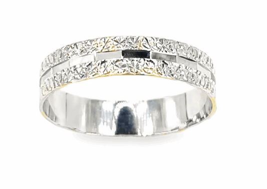 Women’s 9ct White Gold Vintage Band - 1g - Hyman’s Jewellers