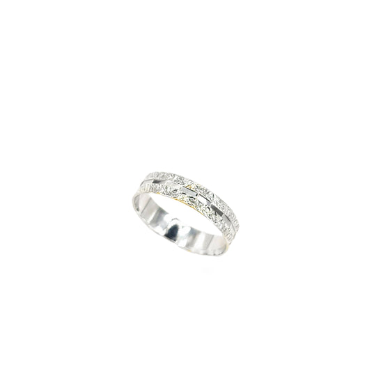 Women’s 9ct White Gold Vintage Band - 1g - Hyman’s Jewellers