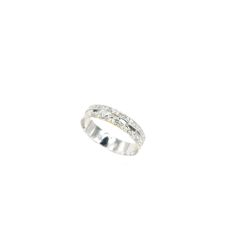 Women’s 9ct White Gold Vintage Band - 1g - Hyman’s Jewellers