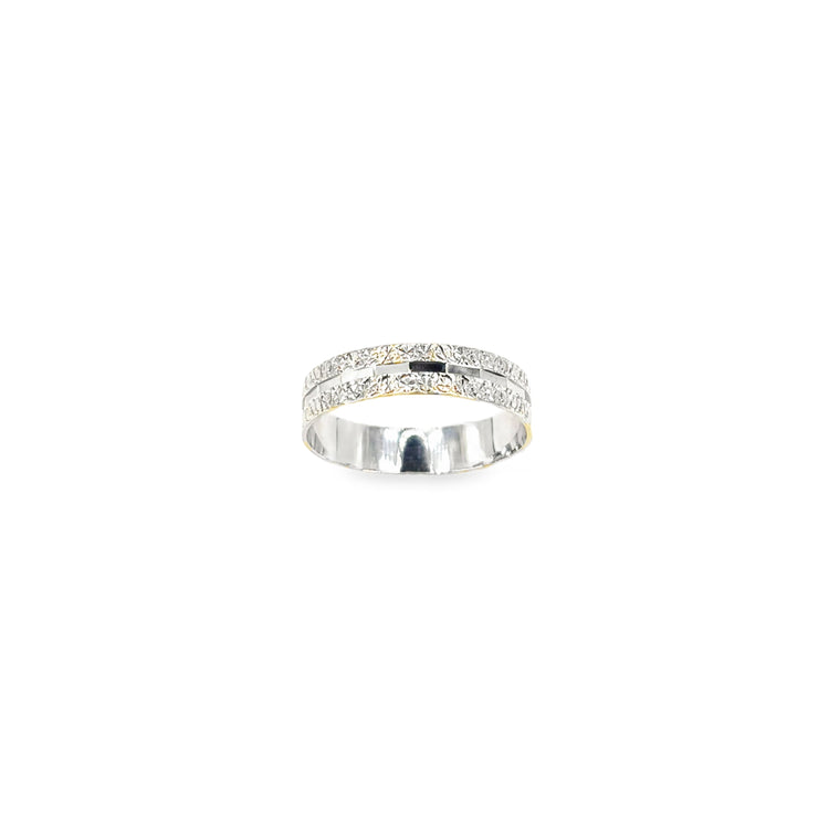 Women’s 9ct White Gold Vintage Band - 1g - Hyman’s Jewellers