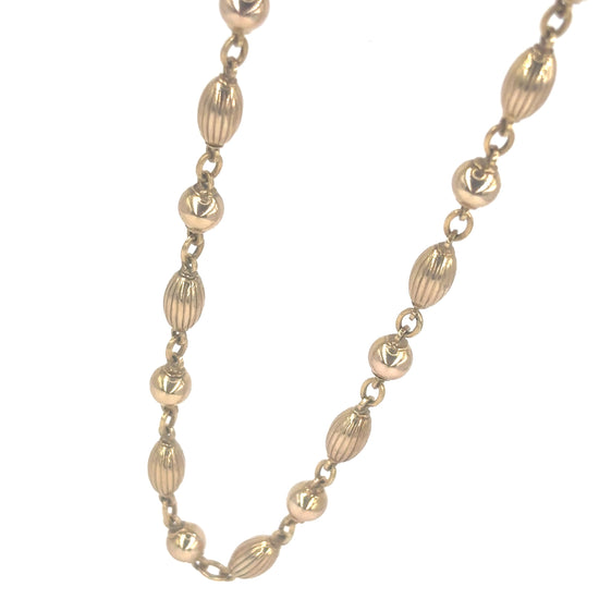 Women’s 9ct Yellow Gold Beaded Necklace - Hyman’s Jewellers