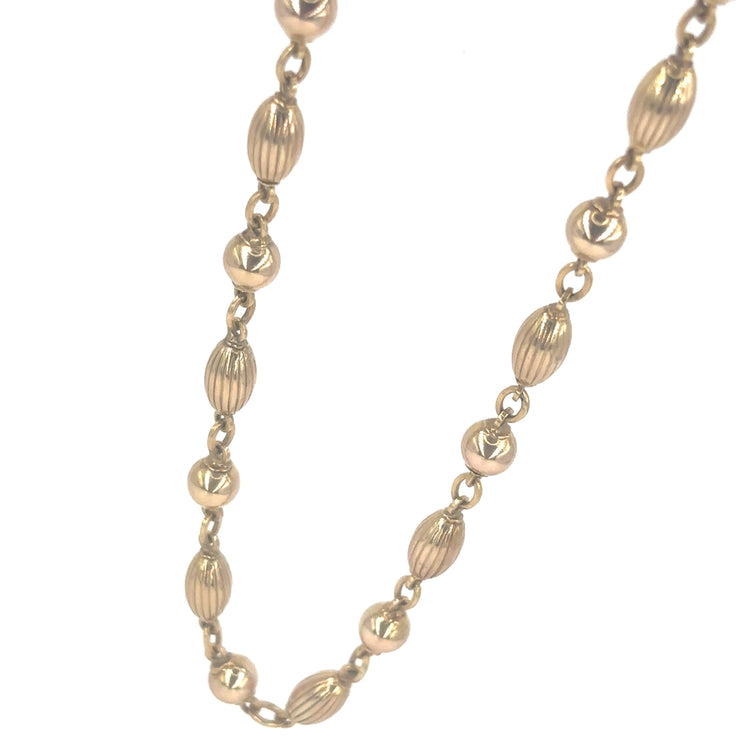 Women’s 9ct Yellow Gold Beaded Necklace - Hyman’s Jewellers