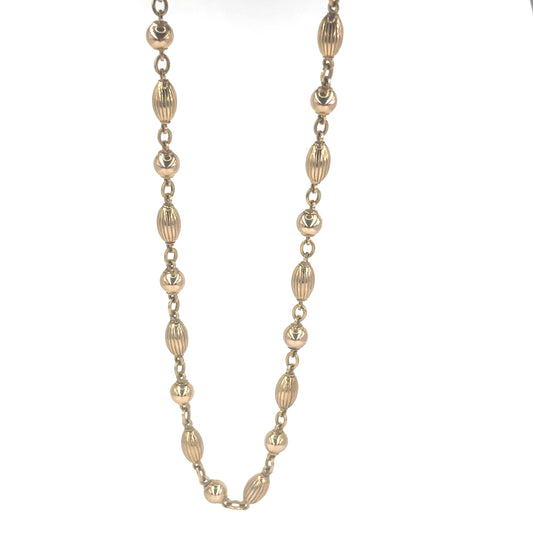Women’s 9ct Yellow Gold Beaded Necklace - Hyman’s Jewellers