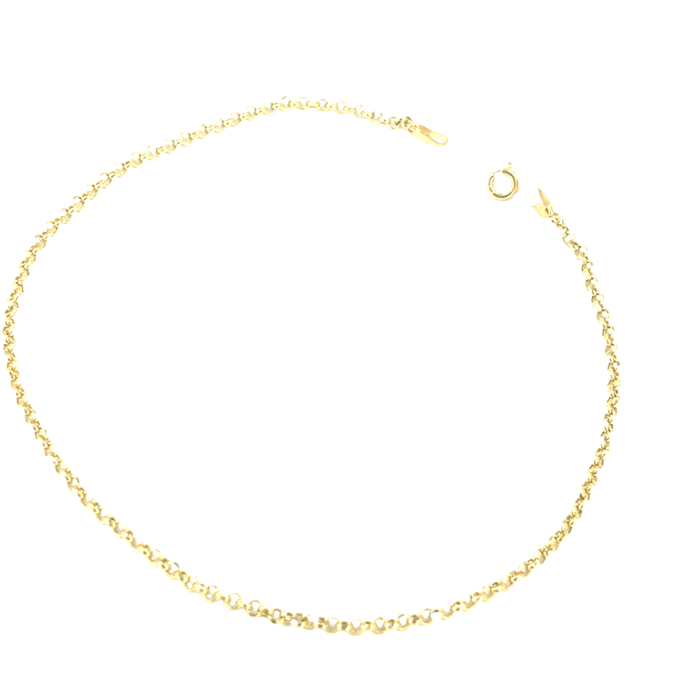 Women’s 9ct Yellow Gold Belcher Anklet - 10.5” - Hyman’s Jewellers