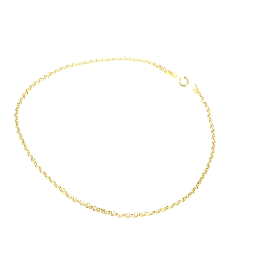 Women’s 9ct Yellow Gold Belcher Anklet - 10.5” - Hyman’s Jewellers