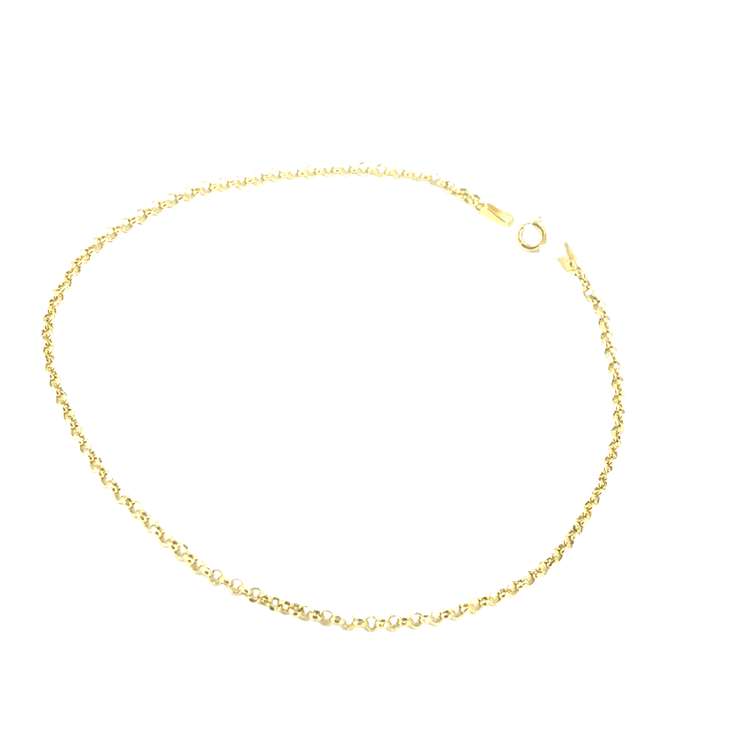 Women’s 9ct Yellow Gold Belcher Anklet - 10.5” - Hyman’s Jewellers