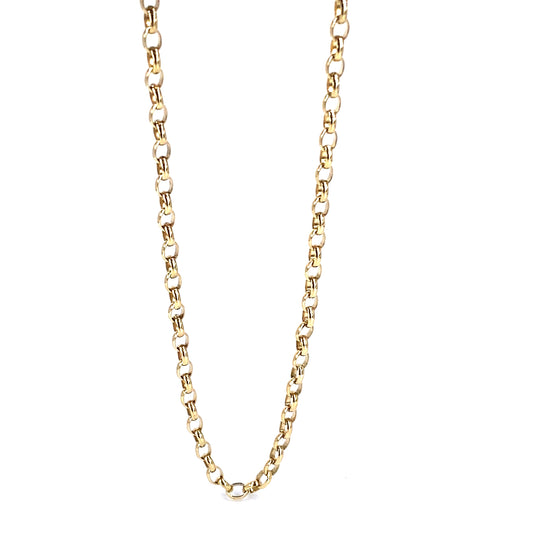 Womens 9ct Yellow Gold Belcher Chain - 12.4g 24” - Hyman’s Jewellers