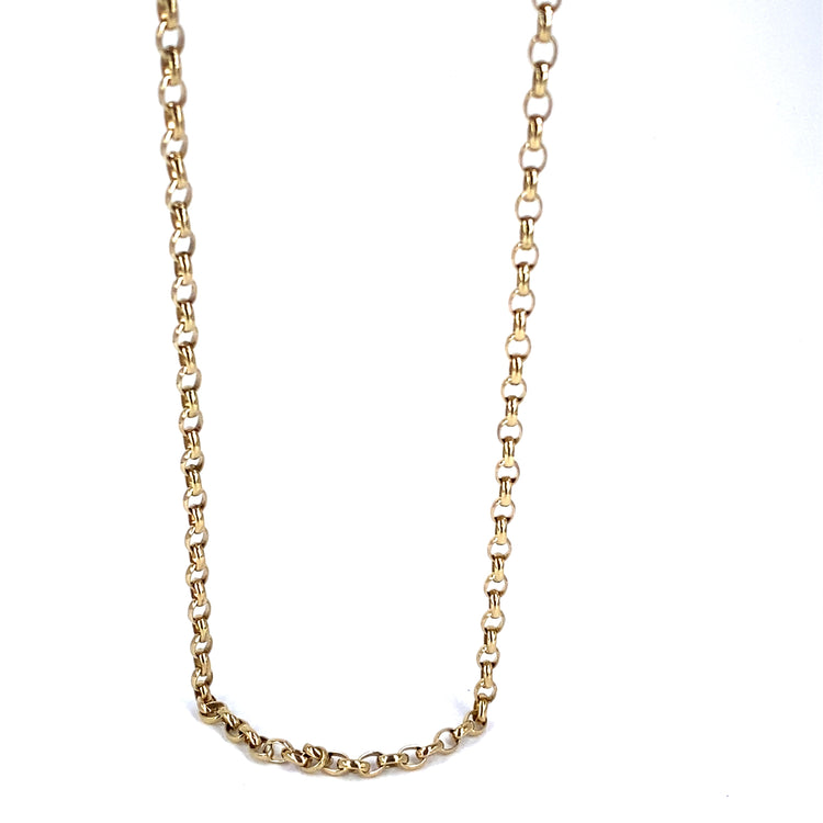 Womens 9ct Yellow Gold Belcher Chain - 12.4g 24” - Hyman’s Jewellers