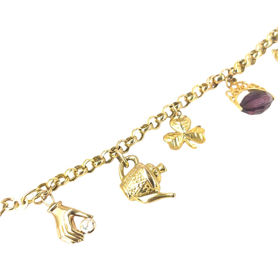 Women’s 9ct Yellow Gold Charm Bracelet - 10g 7.5” - Hyman’s Jewellers