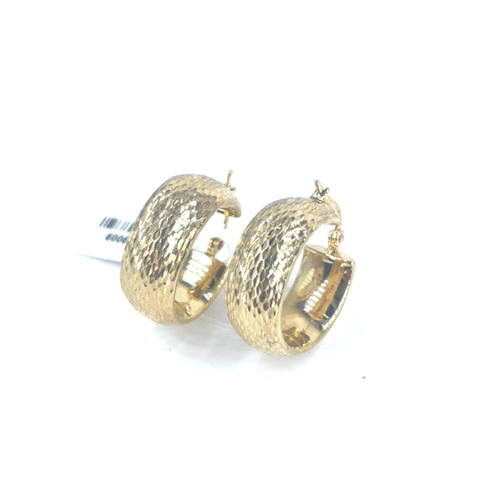 Women’s 9ct Yellow Gold Chunky Hoop Earrings - 2.2g - Hyman’s Jewellers