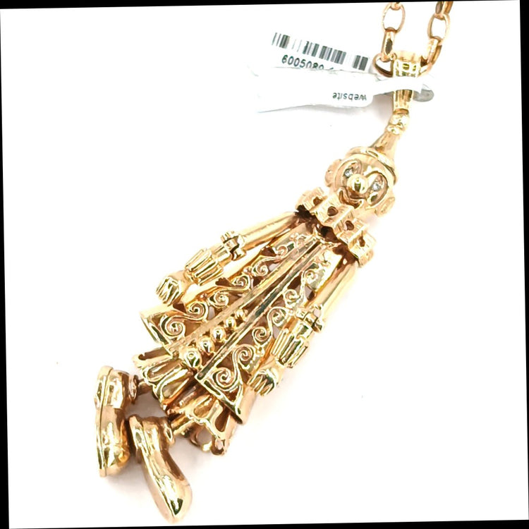 Women's 9ct Yellow Gold Clown Pendant Cz Eyes - Hyman’s Jewellers