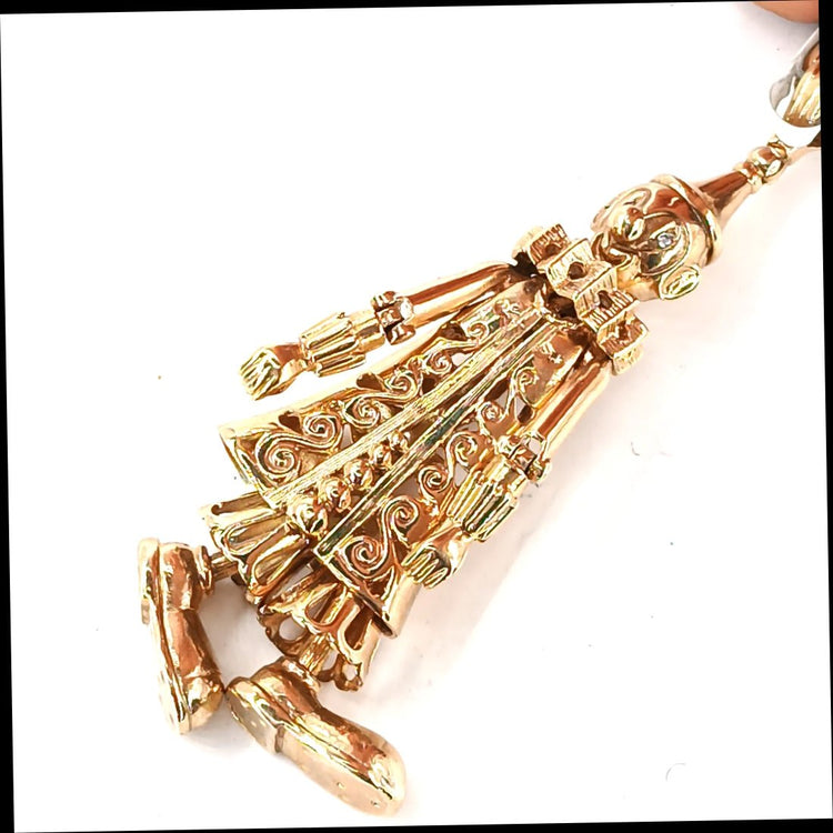 Women's 9ct Yellow Gold Clown Pendant Cz Eyes - Hyman’s Jewellers