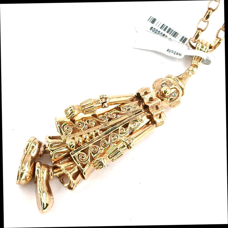 Women's 9ct Yellow Gold Clown Pendant Cz Eyes - Hyman’s Jewellers