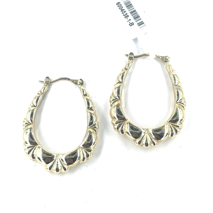 Women’s 9ct Yellow Gold Creole Hoop Earrings - 1.2g 3cm - Hyman’s Jewellers