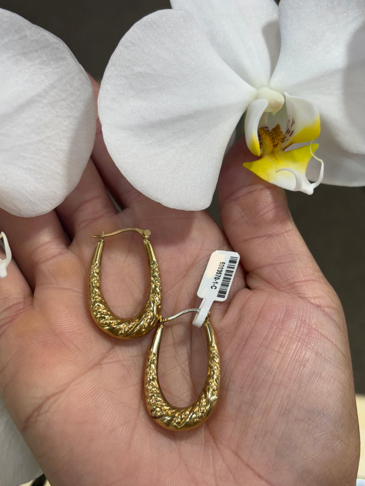 Women’s 9ct Yellow Gold Creole Hoop Earrings - 1.6g - Hyman’s Jewellers