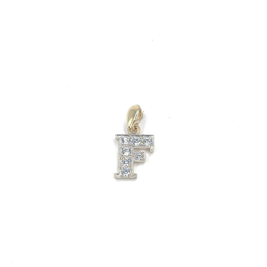 Women’s 9ct Yellow Gold Cz Set Initial Pendant - 1.2g - Hyman’s Jewellers