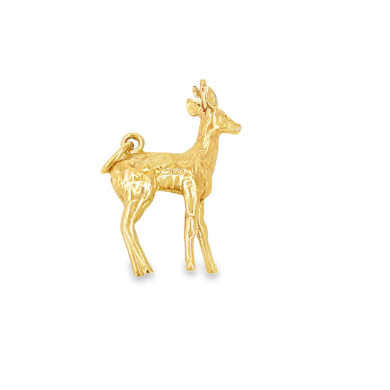 Women’s 9ct Yellow Gold Deer Charm - 1.5g - Hyman’s Jewellers