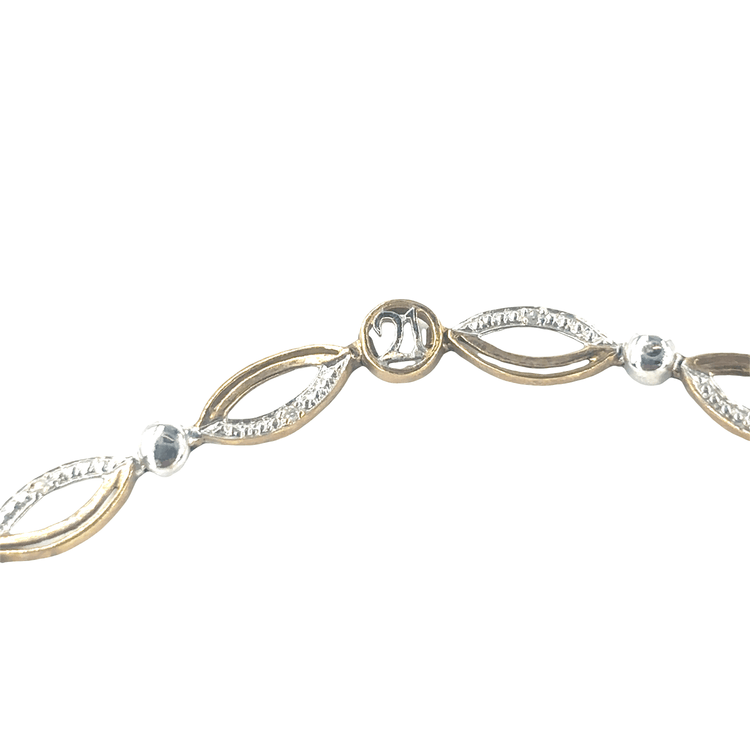 Women’s 9ct Yellow Gold Diamond 21 Bracelet - Hyman’s Jewellers