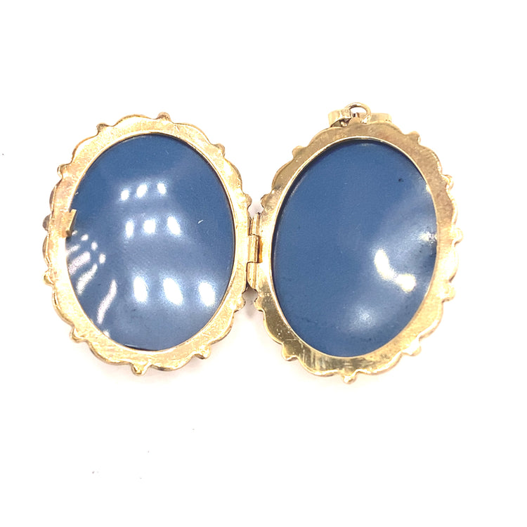 Women’s 9ct Yellow Gold Equestrian Horse Locket - 10g - Hyman’s Jewellers