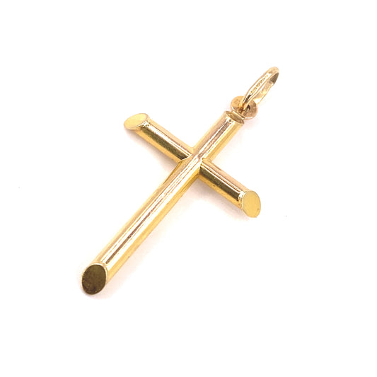 Women’s 9ct Yellow Gold Hollow Cross - 1.3g - Hyman’s Jewellers